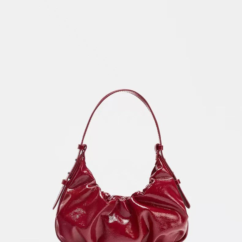 Autumn Women's Bag With Red Crackle Effect